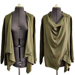 NEW $98 BLANK NYC Drape Front Jacket Cardigan Med